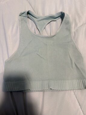 Tiger Friday Ribbed Racerback Sports Bra in Light Mint